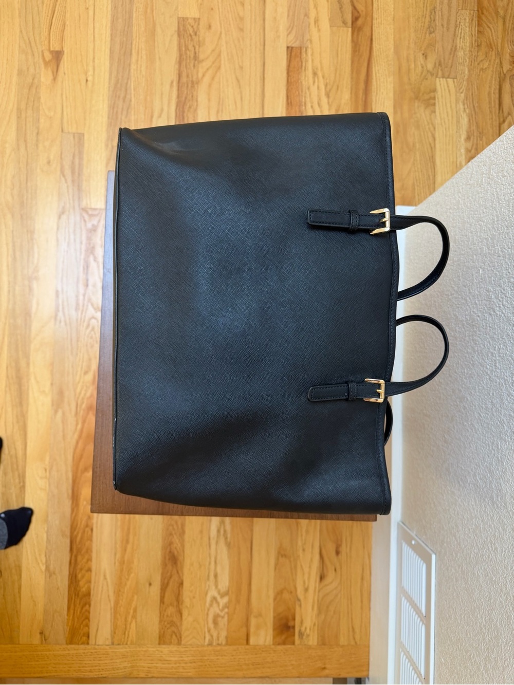 Michael Kors Black Saffiano Tote with Gold Hardware - Picture 3 of 6